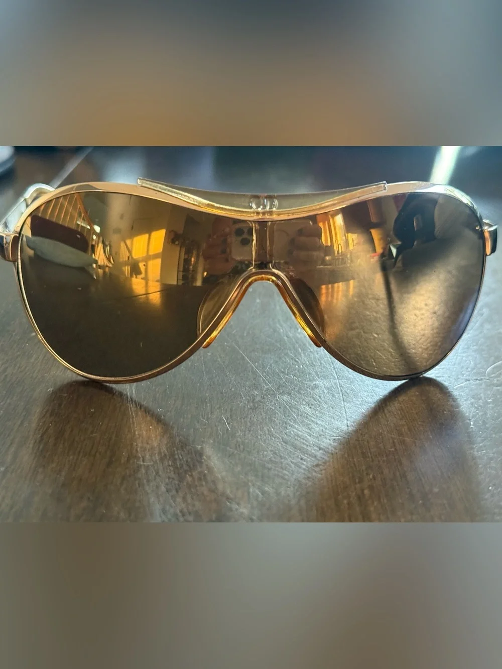 Dior Gold Brown Aviator Sunglasses